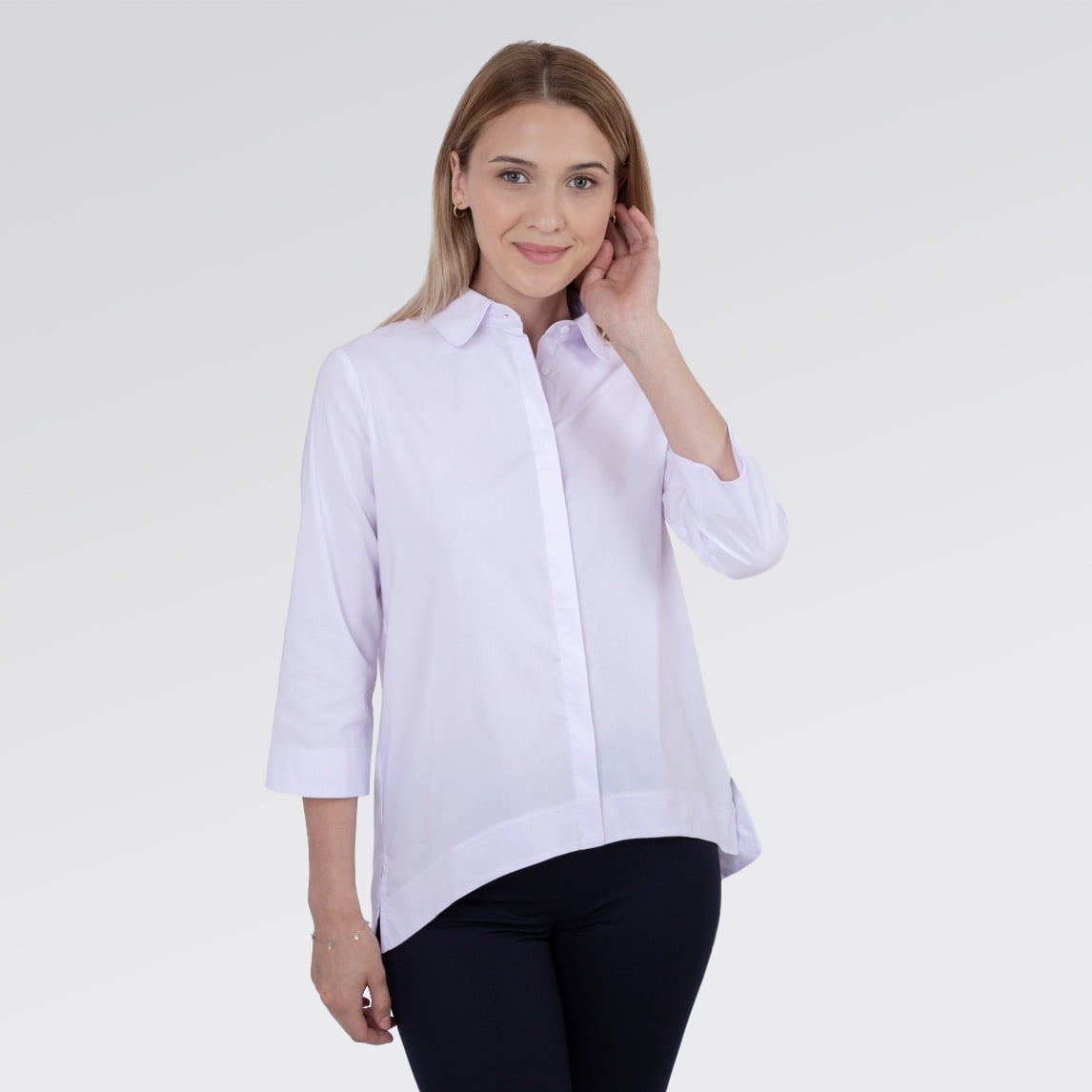 Blusón ejecutivo con cuello camisa